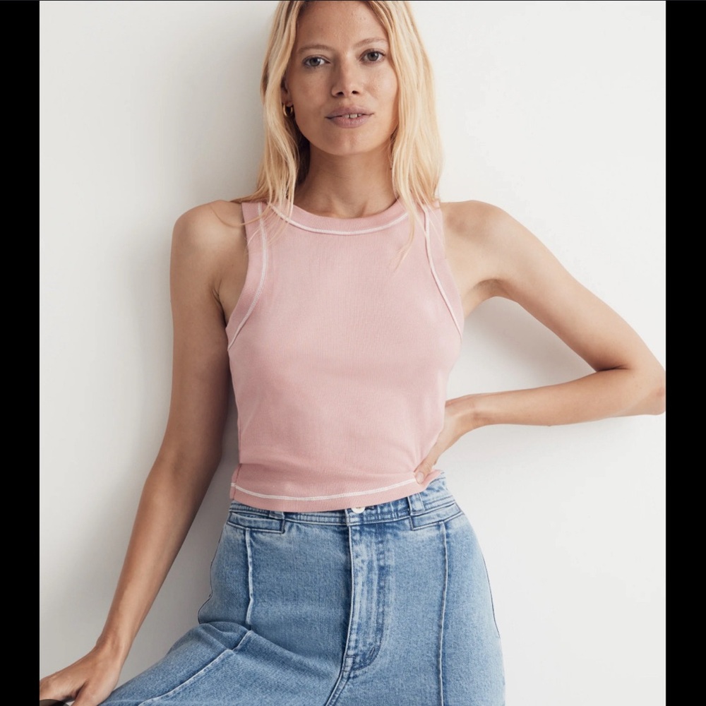Madewell Brightside tank cropped